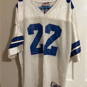White and Blue Football Jersey